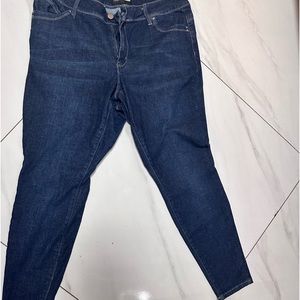 Skinny jeans low rise dark blue